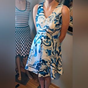 Adelyn Rae Fit and Flare Cris Cross Back Dress M